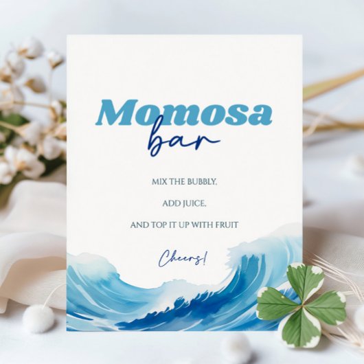 ベビーオンボードベビーシャワーモモモザバー 台座サイン