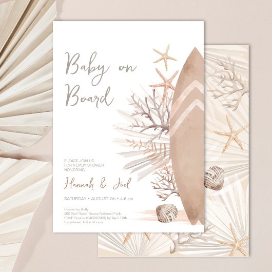 ベビーオンボードベビーシャワー招待状 招待状