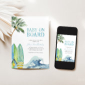 ベビーオンボードベビーシャワー招待状 招待状