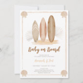 ベビーオンボードベビーシャワー招待状 招待状 (正面)
