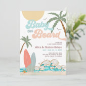 ベビーオンボードベビーシャワー散水サーフィンシャワー 招待状 (スタンド正面)