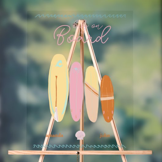 ベビーオンボードベビーシャワー歓迎 アクリルサイン (ニュートラル)