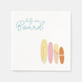 ベビーオンボードベビーシャワー海テーマ スタンダードカクテルナプキン (正面)