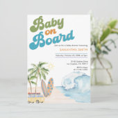 ベビーオンボードベビーシャワー男女兼用 招待状 (スタンド正面)
