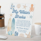 ベビーオンボードベビーシャワー私の水が壊れたゲーム 台座サイン (インサイチュ)