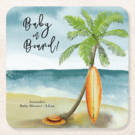 ベビーオンボードベビーシャワー スクエアペーパーコースター