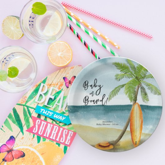 ベビーオンボードベビーシャワー ペーパープレート