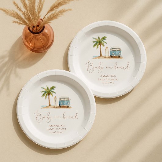 ベビーオンボードベビーシャワー ペーパープレート