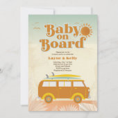 ベビーオンボードベビーシャワー 招待状 (正面)