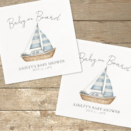 ベビーオンボードベビー航海のシャワー スタンダードカクテルナプキン