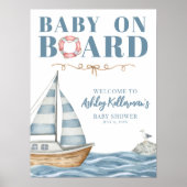 ベビーオンボードベビー航海のシャワー ポスター (正面)