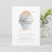 ベビーオンボードボホビーチサーフボーイベビーシャワー 招待状 (スタンド正面)