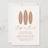 ベビーオンボードボホベイビー男女兼用バシャワー 招待状 (正面)