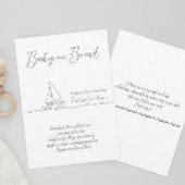 ベビーオンボードミニマルビーチ白黒 招待状