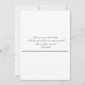 ベビーオンボードミニマルビーチ白黒 招待状 (裏面)