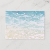 ベビーオンボードレトロサーフィンビーチベビーシャワー エンクロージャーカード (裏面)