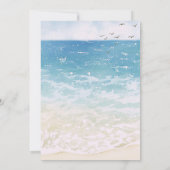 ベビーオンボードレトロサーフィンビーチベビーシャワー 招待状 (裏面)