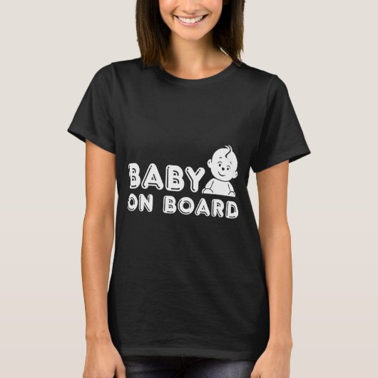 ベビーオンボード妊娠告知 Tシャツ (正面)