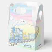 ベビーオンボード水彩列車ベビーシャワー フェイバーボックス (オープン)