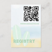 ベビーオンボード水色ベビーシャワーレジストリ エンクロージャーカード (正面)