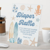 ベビーオンボード沿岸赤ちゃんシャワーおむつラッフル 台座サイン (インサイチュ)