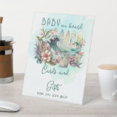 ベビーオンボード熱帯サーフィンカードとギフト 台座サイン (インサイチュ)