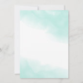 ベビーオンボード熱帯サーフィンビーチベビーシャワー 招待状 (裏面)