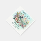 ベビーオンボード熱帯サーフィンフローラベビーシャワー スタンダードカクテルナプキン (角)