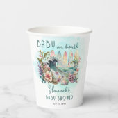 ベビーオンボード熱帯サーフィンフローラベビーシャワー 紙コップ (裏面)