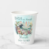 ベビーオンボード熱帯サーフィンフローラベビーシャワー 紙コップ (正面)