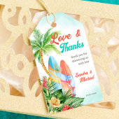 ベビーオンボード熱帯サーフィンベビーシャワー感謝してい ギフトタグ