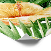 ベビーオンボード熱帯サーフィンベビーシャワー歓迎 ポスター (角)