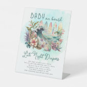 ベビーオンボード熱帯サーフィン深夜おむつ 台座サイン (正面)