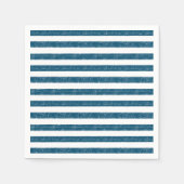 ベビーオンボード素朴航海のストライプベビーシャワー スタンダードカクテルナプキン (正面)