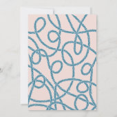 ベビーオンボード航海のピンクガール赤ちゃんシャワー 招待状 (裏面)