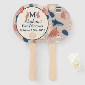 ベビーオンボード航海のベビーシャワー ハンドファン (正面&裏面)