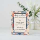 ベビーオンボード航海の男の赤ちゃんシャワー ポストカード (スタンド正面)