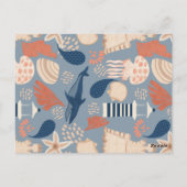 ベビーオンボード航海の男の赤ちゃんシャワー ポストカード (裏面)