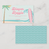 ベビーオンボード赤ちゃんシャワーおむつラッフル エンクロージャーカード (正面/裏面)