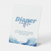 ベビーオンボード赤ちゃんシャワーおむつラッフル 台座サイン (正面)