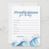 ベビーオンボード赤ちゃんシャワーベビー予測 招待状 (正面)