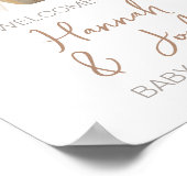 ベビーオンボード赤ちゃんシャワー歓迎サイン ポスター (角)