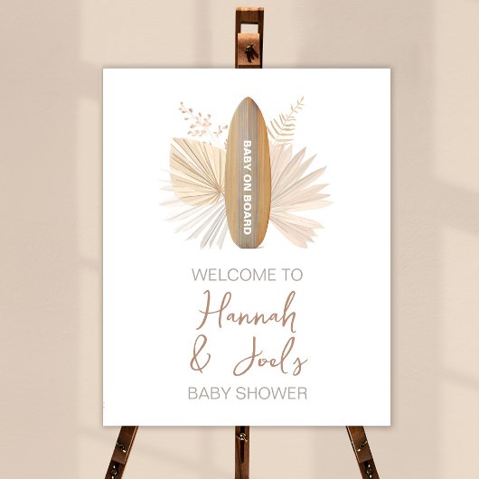 ベビーオンボード赤ちゃんシャワー歓迎サイン ポスター