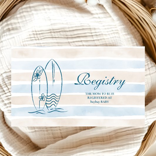 ベビーオンボード赤ちゃんシャワー登録 エンクロージャーカード