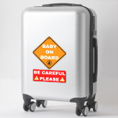 ベビーオンボード車のサイン警告-'のメッセージ シール (スーツケース)