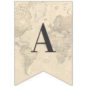 ベビーオン方法ワールドトラベルマップシャワースプリンクル バンティングフラッグ (第2の旗)