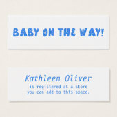 ベビーオン点々のあるウェイ青景品登記簿 (正面&裏面)