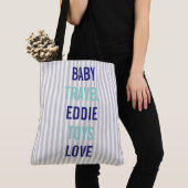 ベビーオートクチュールシャワー散水パーソナライズされた旅行 トートバッグ (クローズアップ)