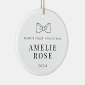 ベビーオーナメントミニマリストボウ2024 セラミックオーナメント (右)