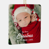 ベビーオーナメント – マイ初めてのクリスマス2枚の写真 セラミックオーナメント (右)